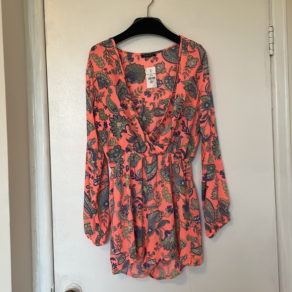 Neon Romper with Sleeves New with Tags - Picture 1 of 6